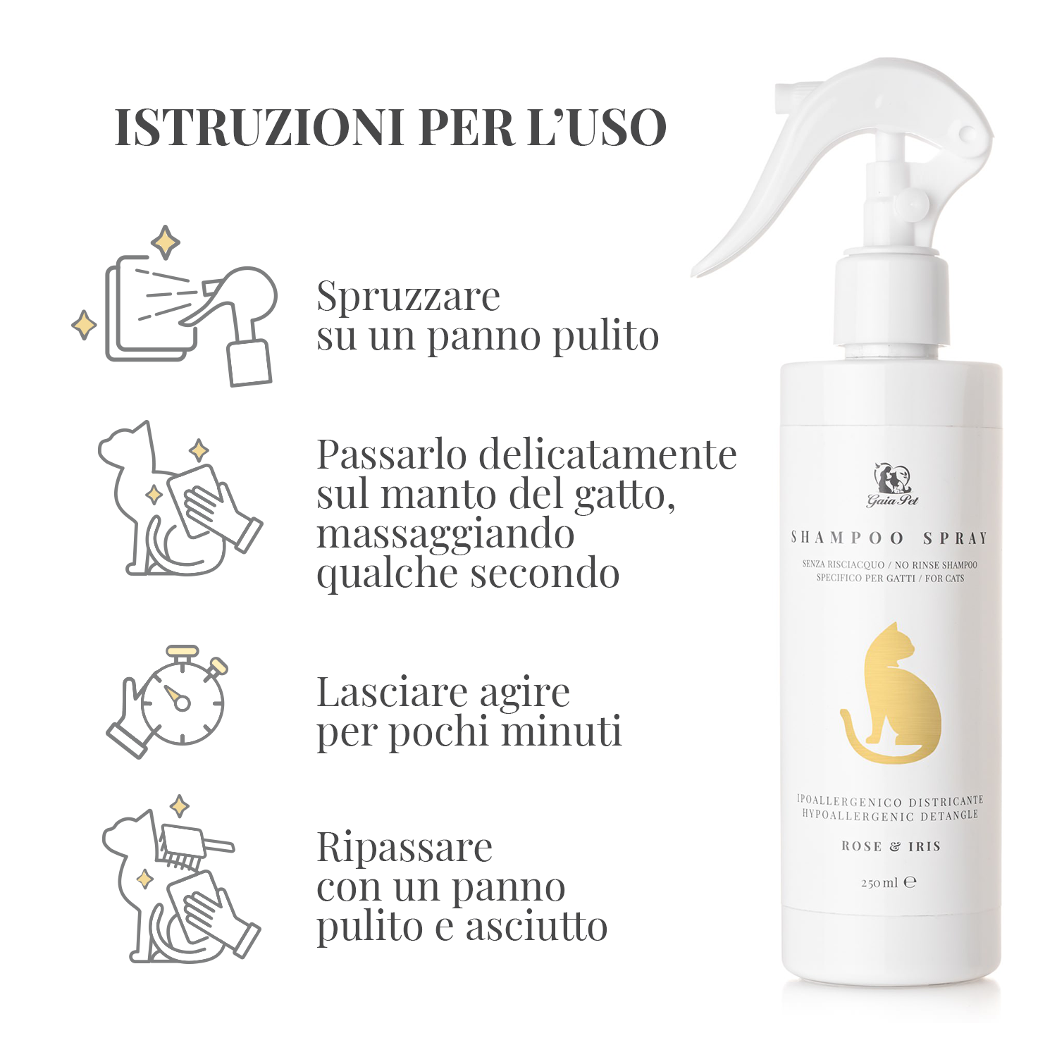 shampoo spray istruzioni